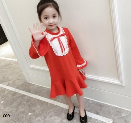 dress lengan panjang anak